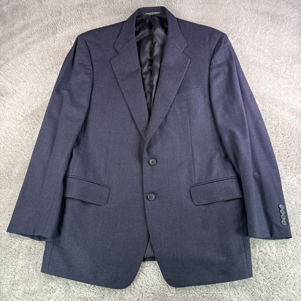 Ermenegildo Zegna Mens 42R Navy Wool Blazer Sport Coat Made in Italy Luxury